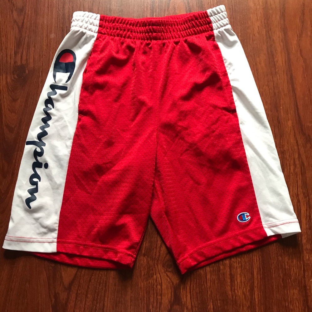 CHAMPION kids Athletics mesh shorts vertical logo